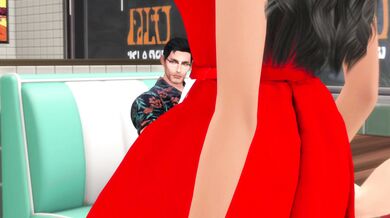 Watch this hot threesome scene between two lesbian lovers and their straight friend in a public park!