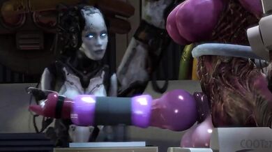 This is a PORNOGRAPHIC video of an anal examination with speculum insertion on a young girl named Coot27 in the Analyzing Specimen lab