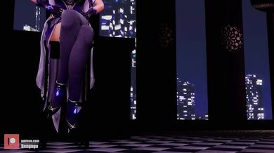 Would you like to watch this hentai PORN scene featuring Genshin and 2 Phut Hon with MMD animation?