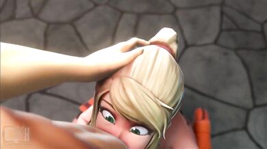 The Legendary Bounty Hunter Samus Aran Engorges Herself With Meaty Goodness As She Sucks A Slim, Juicy Meat Pole Dry