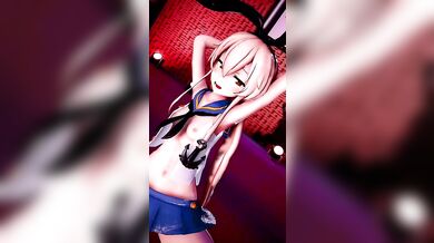 'Breaking the Waves - MMD Hentai Animation with Shimakaze and Drotic in Crouching Dance Position [R18]'