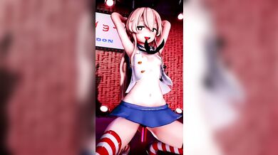 'Breaking the Waves - MMD Hentai Animation with Shimakaze and Drotic in Crouching Dance Position [R18]'