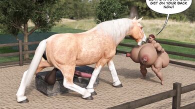 'Keila and The Clydesdale (Comic Book Style)'