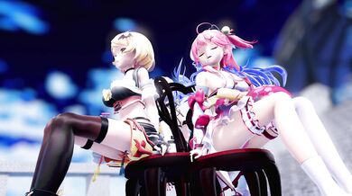 "Rolling and jiggling, Holly's live sex show!"