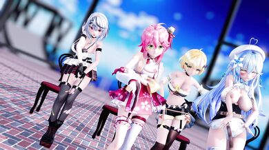 "Rolling and jiggling, Holly's live sex show!"