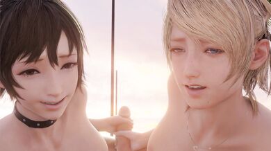 "A Nude Beach Party with Iris and Luna, Chapter 5: Hentai Adventures on the Coast!"