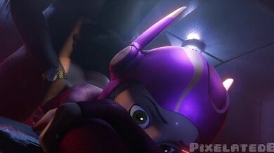 "Discovering her sister's secret hentai collection, she stumbled upon a pixelated scene of blissful contentment."