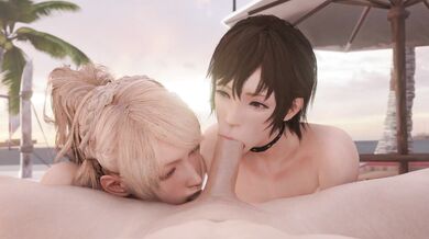 Watch as Luna and Iris Blow Job ReRender, with their wet beach bodies and innocent faces, will make you want to join the party right away.