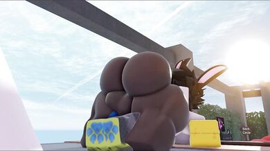 'Masculine Bunny Using a Plushie for Sensual Pleasure'