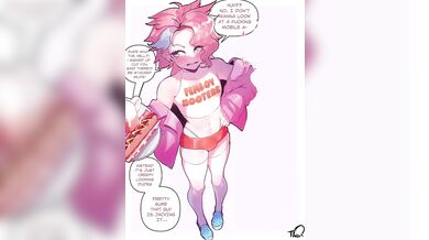 'Busty Waitress Breaks Out Of Her Penis Suit '