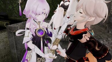 Kazuha, Tingyun and Fu Xuan indulge in a foot fetish fantasy