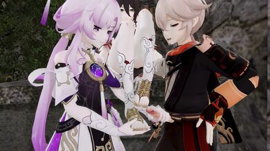 Kazuha, Tingyun and Fu Xuan indulge in a foot fetish fantasy