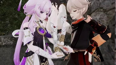 Kazuha, Tingyun and Fu Xuan indulge in a foot fetish fantasy