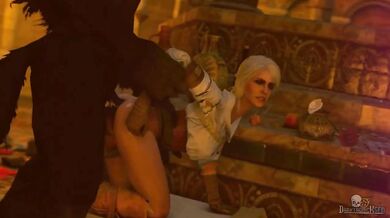 The sexy werewolf, Darktronick, fucks the young girl named Ciri in this steamy hentai porn video