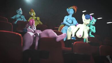 Hentai Seduction: The Movie House Mistress and Her Thirsty Fans Scene-Fapping with SFM