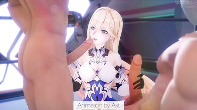 Watch as Durandal sucks a cock with clothes on in AKT, an adult film parody of the popular franchise