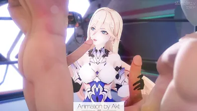 Watch as Durandal sucks a cock with clothes on in AKT, an adult film parody of the popular franchise