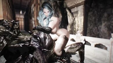 Skyrim - Monster Gargoyle Fuck A Female Thief