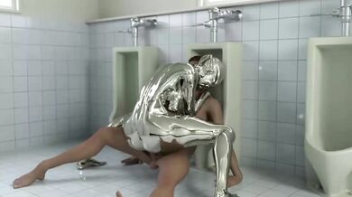 Watch as this slimy metallic creature takes the human hostage and uses them to squeeze out their icy margarine