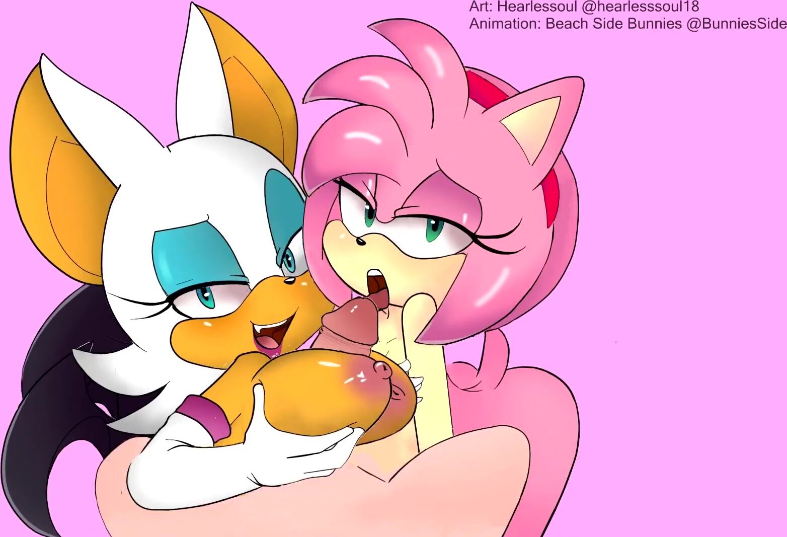 The Beachside Bounty of Rouge and Amy Rose: Boobjobs Galore! 