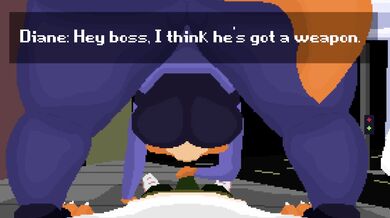 Judy and Diane check for a loaded weapon in the bedroom while having hot lesbian sex with each other