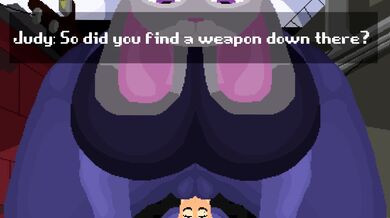 Judy and Diane check for a loaded weapon in the bedroom while having hot lesbian sex with each other