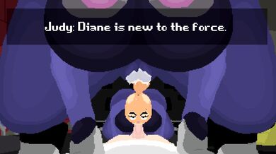 Judy and Diane check for a loaded weapon in the bedroom while having hot lesbian sex with each other