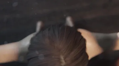 Tifa Lockhart gets a facial with black lipstick while topless, as she is bulling her Senpai