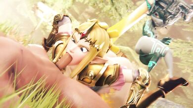 Zelda and Midna are having a little friendly bonding moment, but things get kinky when Midna suggest they try something new