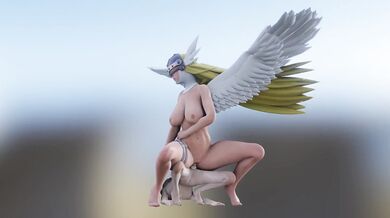 The Dominatrix of Digital World, Angewomon, Tames the Wild 9 Swordsmen