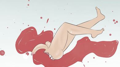 Watch as the hot futa gets her ass annihilated with a chalk dildo while she masturbates in this smutty hentai video!