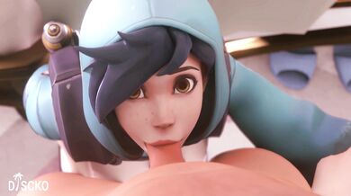 Pornstar Tracer gets a deep throat job from her makeup artist