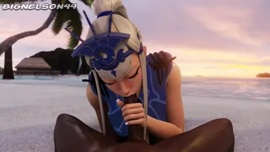 The Sexy Secretary's Beachside Blowjob