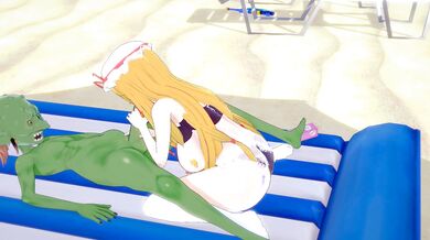 The sexiest beach party with the goblins, starring Yukari!