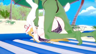 The sexiest beach party with the goblins, starring Yukari!