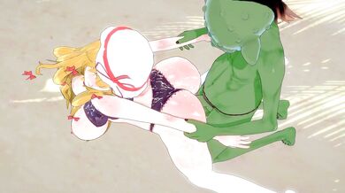 The sexiest beach party with the goblins, starring Yukari!