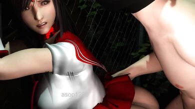 The Three Sailors: Tifa, Aerith and Sailor Moon Get Pounded by the Alien Monster!