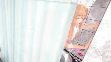 Watch as Yuuki and Asuna are taken advantage of by an unknown attacker in the shower room!