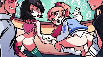 Watch as these sexy girls explore the city, while enjoying their speedo sausages!