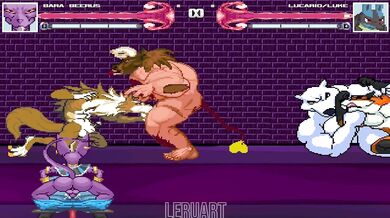 Watch as Bara Beerus, X and Versatile Lucario battle it out in this MUGEN #6 video