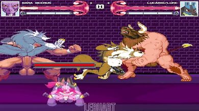 Watch as Bara Beerus, X and Versatile Lucario battle it out in this MUGEN #6 video