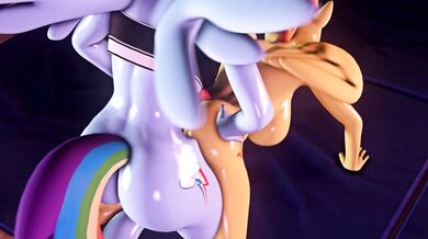 Spitfire gets her ass pounded by a futa rainbow!