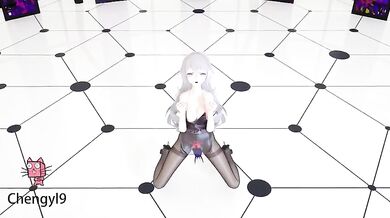 Mysterious Blue Roach Takes White-Haired Sluts Virginity