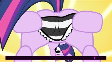 The pony got so horny in the zone, she took a beat on her bar