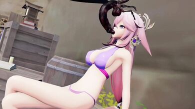 Watch Genshin as she gets fucked by a giant insect in this XXX parody of the hit anime series!