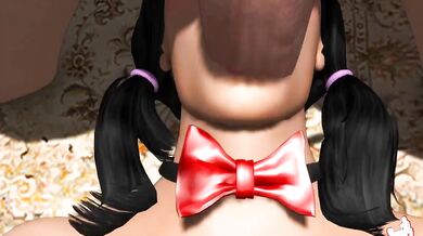 In the secluded forest, a group of girls were gathering firewood for their campfire when they stumbled upon an unexpected visitor