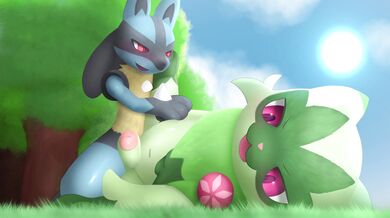 Watch the hot porn action between Floragato and Lucario in A Raging Blossom and a Sexy Pokemon