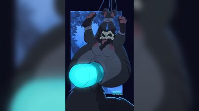 In the woods, Esther gets caught masturbating by a group of horny hikers who offer her a warm welcome