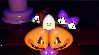 Watch as these two hot girls get rushed to complete their Halloween costumes, and then have a very naughty time with each other!