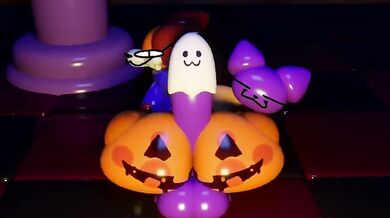 Watch as these two hot girls get rushed to complete their Halloween costumes, and then have a very naughty time with each other!